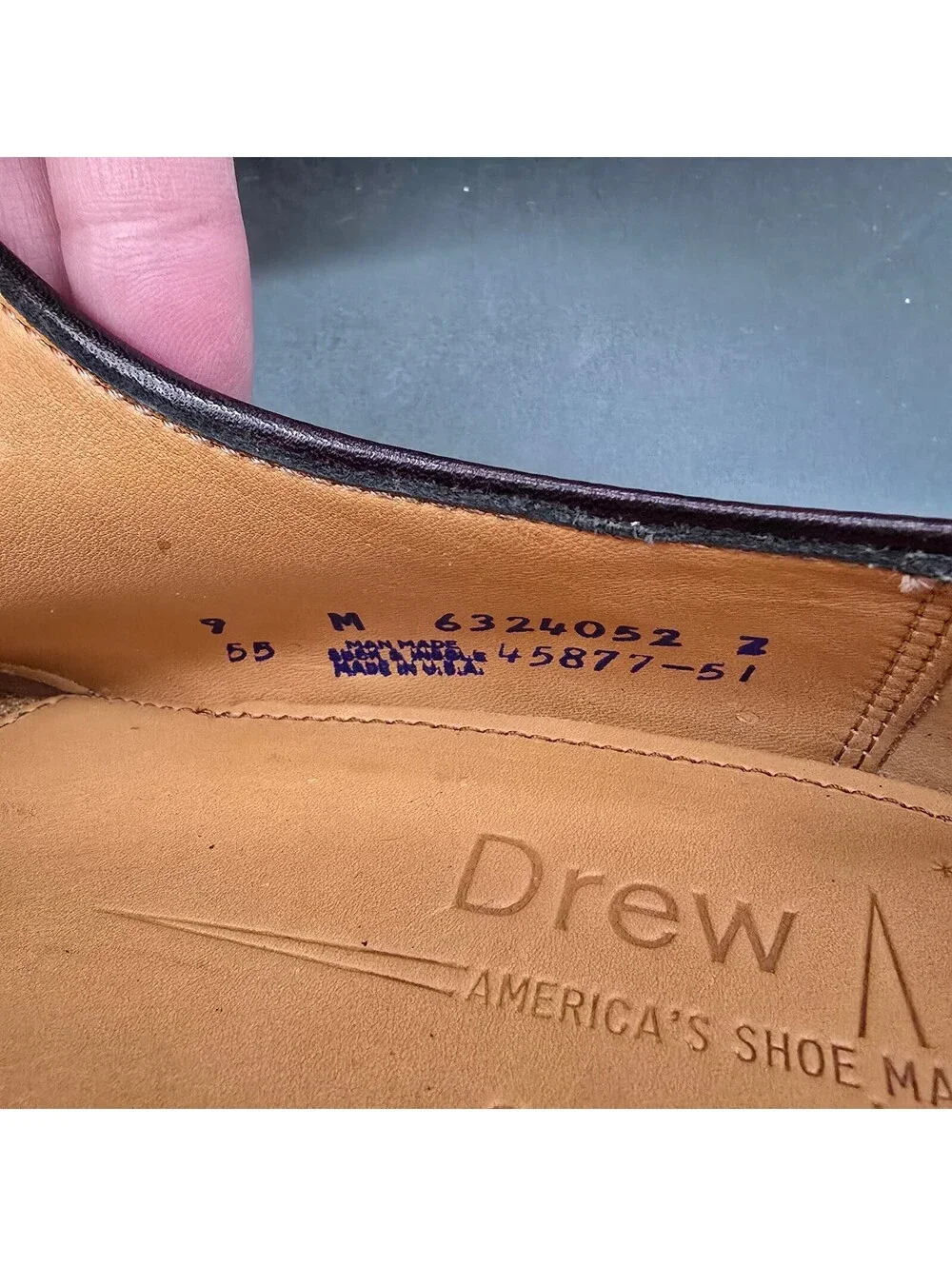 VINTAGE Barefoot Freedom by Drew FRANKLIN 9M Cordovan Leather MADE IN USA Vibram